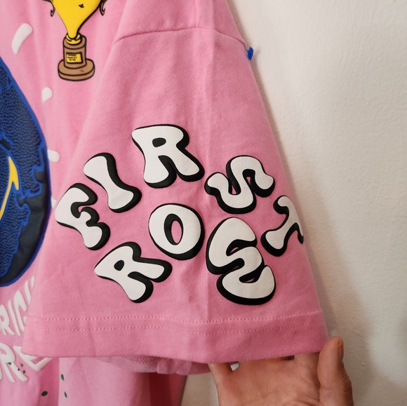 🌸First Row varsity bird pink oversized grafic tee Size L - Picture 6 of 6